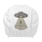 サユリアリティネオ🛸のUFOから宇宙人 Big Crew Neck Sweatshirt