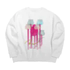 NORI OKAWAの大黒柱PINK Big Crew Neck Sweatshirt