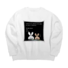 cocoharu-ここはる-のうさぎのうさちゃんがちかづいてきた Big Crew Neck Sweatshirt