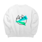 eMu*りおのらくがきねこ Big Crew Neck Sweatshirt