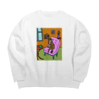 よもぎたけのこのおしゃれ部屋ミーアキャット Big Crew Neck Sweatshirt