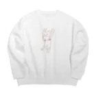 ゆかいな黄身店の不服なねこ Big Crew Neck Sweatshirt