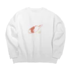 ゆかいな黄身店のねこワーム（つちのこ風） Big Crew Neck Sweatshirt