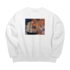 Art Baseのオディロン・レドン / Flower Clouds / 1903 / Odilon Redon. Big Crew Neck Sweatshirt