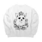 CHIHUAHUAの王様満足アフタヌーンティー Big Crew Neck Sweatshirt