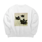 涙風(るいかぜ)の海苔浄土 Big Crew Neck Sweatshirt