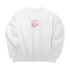 にいつえりかの恋はアイスクリーム 赤 Big Crew Neck Sweatshirt