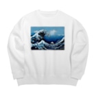 Sana StoreのGILTACC -大波を乗り越える７つの徳 Big Crew Neck Sweatshirt