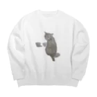 金木犀のneko Big Crew Neck Sweatshirt