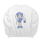 ころろのインターネットの青 Big Crew Neck Sweatshirt