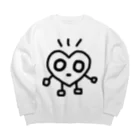 モジモジハートちゃん。のポケポケハートくん Big Crew Neck Sweatshirt