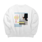 こだまのｎｅｋｏ（ いかく ） Big Crew Neck Sweatshirt