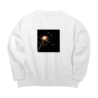 micro worldの線香花火 Big Crew Neck Sweatshirt