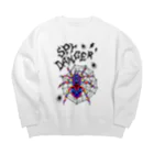 UWUMAのSPY DANGER Big Crew Neck Sweatshirt