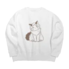 おやつマスターのラグドールのあおこ Big Crew Neck Sweatshirt