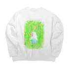 Lily bird（リリーバード）の豆苗まみれのセキセイちゃん Big Crew Neck Sweatshirt