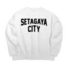 JIMOTO Wear Local Japanの世田谷区 SETAGAYA CITY ロゴブラック Big Crew Neck Sweatshirt