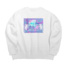 昭和ドリームスターズの昭和ドリームスターズ「ボロボロブラインドくん」 Big Crew Neck Sweatshirt