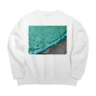 抽象画家ShizukiKagawaのみどりのふんすい Big Crew Neck Sweatshirt