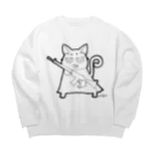 __HEARTBEAT__のぐへねこ Big Crew Neck Sweatshirt