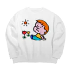 NasHataの癒し系キャラぶうちゃん Big Crew Neck Sweatshirt