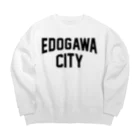 JIMOTO Wear Local Japanの江戸川区 EDOGAWA CITY ロゴブラック ビッグシルエットスウェット