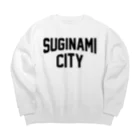 JIMOTOE Wear Local Japanの杉並区 SUGINAMI CITY ロゴブラック Big Crew Neck Sweatshirt