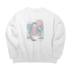 Vivirin artのlet's cook! Big Crew Neck Sweatshirt