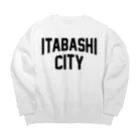 JIMOTOE Wear Local Japanの板橋区 ITABASHI CITY ロゴブラック Big Crew Neck Sweatshirt