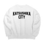 JIMOTO Wear Local Japanの葛飾区 KATSUSHIKA CITY ロゴブラック ビッグシルエットスウェット