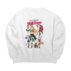 Milk☆Dipperのガールズファイター！ミルクディッパー☆06☆Hitomi Big Crew Neck Sweatshirt