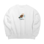 ぷにおもちSHOPのいたずらっこ Big Crew Neck Sweatshirt