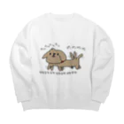 Simple Lifeのいんぬのさんぽ Big Crew Neck Sweatshirt