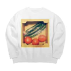 NagamiPoppyのキュウリとトマト Big Crew Neck Sweatshirt