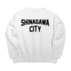 JIMOTO Wear Local Japanの品川区 SHINAGAWA CITY ロゴブラック ビッグシルエットスウェット