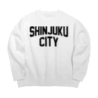 JIMOTOE Wear Local Japanの新宿区 SHINJUKU CITY ロゴブラック Big Crew Neck Sweatshirt