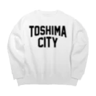 JIMOTOE Wear Local Japanの豊島区 TOSHIMA CITY ロゴブラック Big Crew Neck Sweatshirt