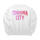 JIMOTOE Wear Local Japanの豊島区 TOSHIMA CITY ロゴピンク Big Crew Neck Sweatshirt