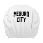 JIMOTO Wear Local Japanの目黒区 MEGURO CITY ロゴブラック ビッグシルエットスウェット
