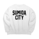 JIMOTO Wear Local Japanの墨田区 SUMIDA CITY ロゴブラック ビッグシルエットスウェット