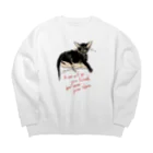 くらはしれいの黒猫トト Big Crew Neck Sweatshirt