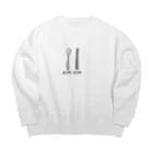 ハングルのハングル大好き Big Crew Neck Sweatshirt