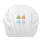 まいこ｜ほっこりイラスト🖌️のカラフルメンダコ Big Crew Neck Sweatshirt