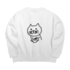 半野良猫のPOPESU-ポぺス-のねこ Big Crew Neck Sweatshirt