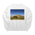 mirichan23の山と花と月 Big Crew Neck Sweatshirt