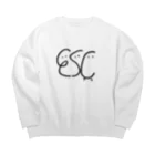 tacast放送局/教素のEscくん(くらしっく:白） Big Crew Neck Sweatshirt