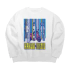 mane magritteの色紙委任状2 Big Crew Neck Sweatshirt