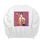 Ｋａｙａ🍍の裸の女と黄色のマフラー Big Crew Neck Sweatshirt