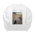 猫写真家　森永健一 にゃんこ屋 SUZURIストアのにゃんこボクサー Big Crew Neck Sweatshirt