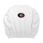 ロシア語 ロゴ ←ヒットしてくれのвремя ロシア語パーカー Big Crew Neck Sweatshirt